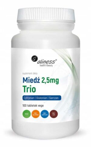 Aliness, Miedź trio 2,5 mg x 100 tab TRZY FORMY Cu