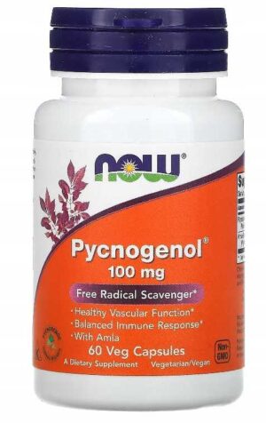 Now Foods, PYCNOGENOL 100 mg 60 kapsułek