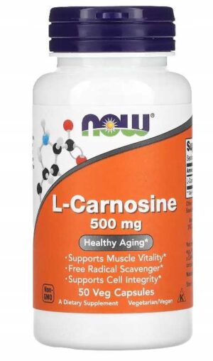 NOW Foods, L-CARNOSINE 500 mg 50 kaps L-KARNOZYNA