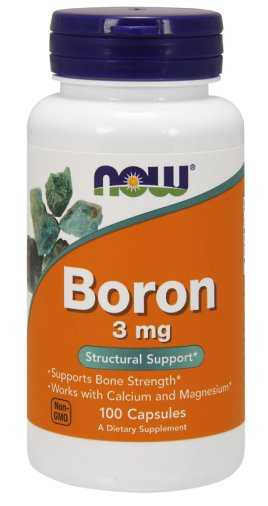 NOW FOODS, BOR 3 mg 100 kapsułek, BORON