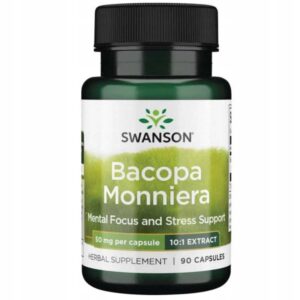 SWANSON, BACOPA MONNIERA 50mg 90kap Mocny Ekstrakt
