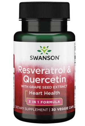 SWANSON - Resveratrol & Quercetin with Grape Seed Extract - 30 kaps