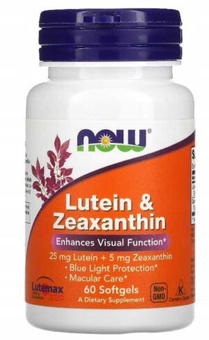 NOW Foods LUTEIN & ZEAXANTHIN 60kap OCZY WZROK