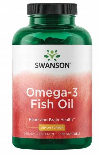 SWANSON - OMEGA-3 FISH OIL Lemon - 150 kapsułek