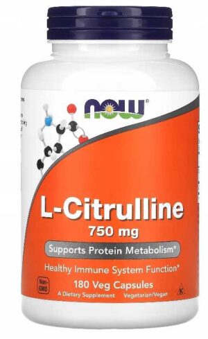 NOW Foods - L-CITRULLINE 750 mg L-CYTRULINA 180kap