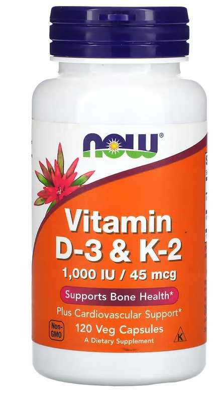 Vitamin D-3 & K-2 / WITAMINA D3 + K2 / 120 kaps