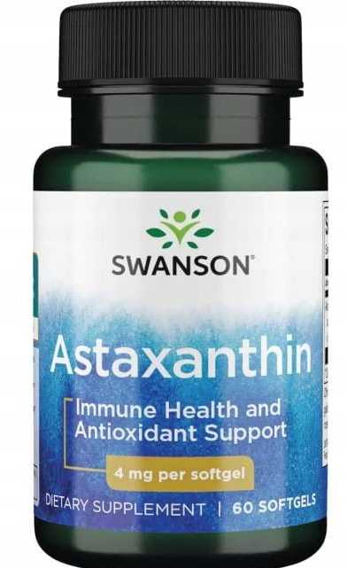 Astaxanthin 4mg 60 kapsułek ASTAKSANTYNA NATURALNA