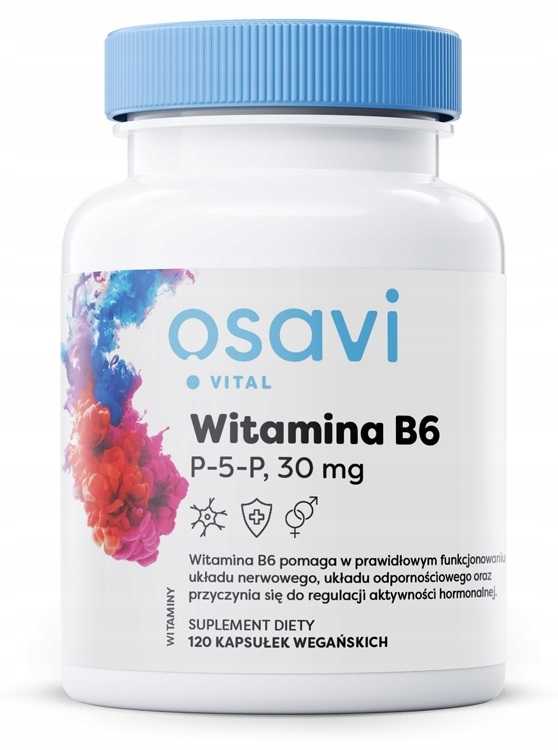 Witamina B6 - P-5-P - 30 mg - 120 vegan kapsułek