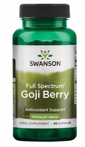 SWANSON - GOJI Berry 500 mg - 60 kaps JAGODA GOJI
