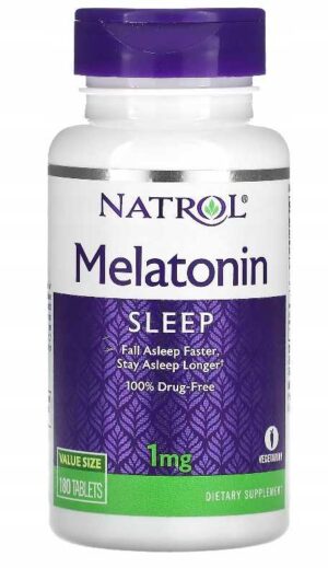 Natrol - MELATONIN 1mg - MELATONINA - 180 tabletek