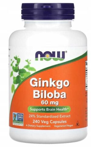 NOW FOODS GINKGO BILOBA 60 mg 240 kaps MIŁORZĄB