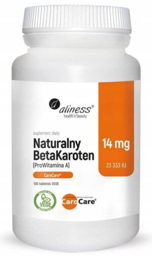 Aliness, Naturalny BetaKaroten 14 mg ProWitamina A