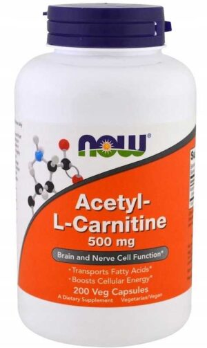 ACETYL L-KARNITYNA 500mg 200 kaps ACETYLOKARNITYNA