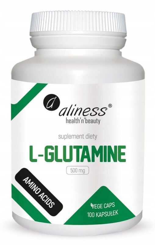Aliness, L-Glutamine 500 mg 100 kaps L-GLUTAMINA