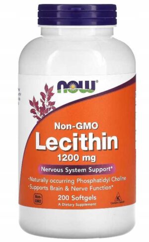 NOW FOODS , LECYTYNA SOJOWA 1200mg 200 kaps żel