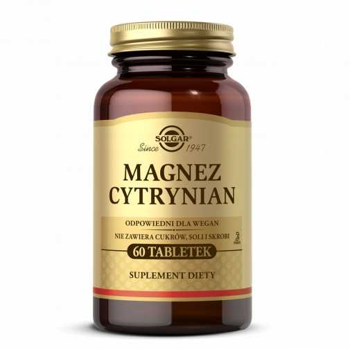 Solgar, Cytrynian Magnezu 60 tab Magnesium Citrate - obrazek 2
