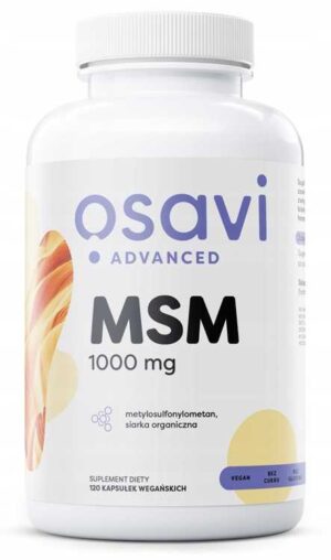 MSM - 1000mg - 120 kaps wegańskich - Advanced