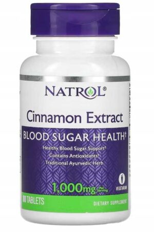 NATROL - Cinnamon Extract 1000mg - 80 tab CYNAMON