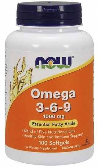 NOW FOODS, OMEGA 3-6-9 wiesiołek 100 kaps 3 6 9