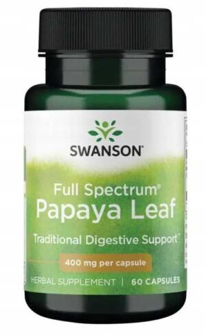 SWANSON - PAPAYA LEAF 60 kaps - LIŚĆ PAPAI PAPAJA