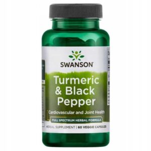 TURMERIC & BLACK PEPPER 60kaps Swanson KURKUMA