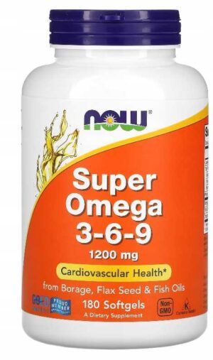 NOW Foods SUPER OMEGA 3-6-9 Ogórecznik 180 kaps