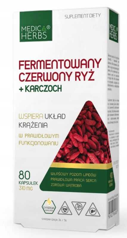 FERMENTOWANY CZERWONY RYŻ + KARCZOCH 80 KAPS - obrazek 2