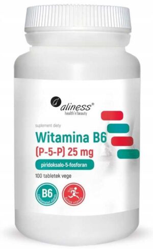 Aliness, Witamina B6 (P-5-P) 25 mg x 100 tabletek