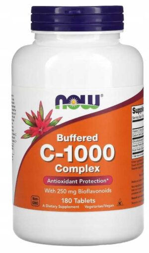 Buforowana WITAMINA C 1000mg + Bioflawonoidy 180t
