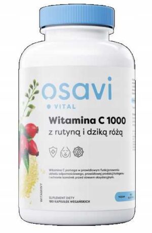 Witamina C 1000 + Rutyna i Dzika róża - 180 kaps