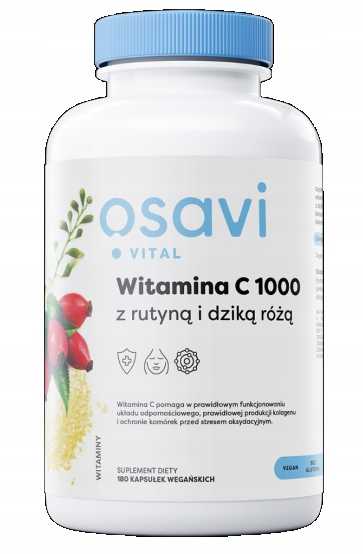 Witamina C 1000 + Rutyna i Dzika róża - 180 kaps
