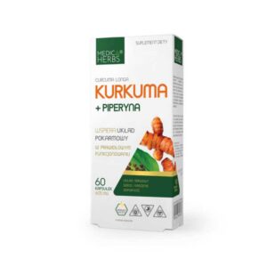 KURKUMA + PIPERYNA 60 KAPS - KRĄŻENIE STAWY