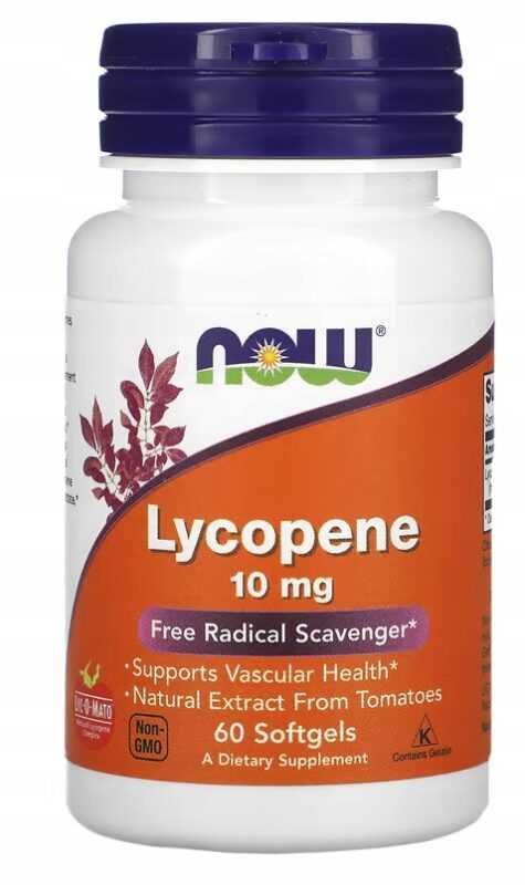 NOW Foods, LYCOPENE - 10 mg 60 kapsułek - LIKOPEN