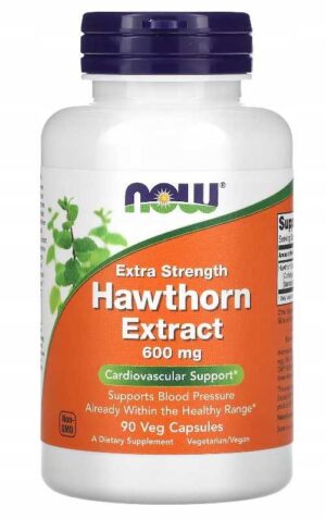 NOW FOODS HAWTHORN EXTRACT 600 mg 90 kapsułek GŁÓG