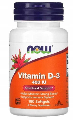 WITAMINA D3 400 IU 180 kapsułek żel. - Z LANOLINY