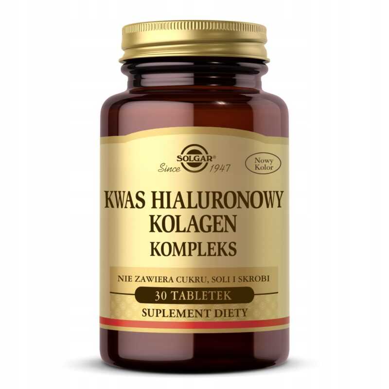 Solgar, Kwas Hialuronowy Kolagen complex 30 tab - obrazek 2