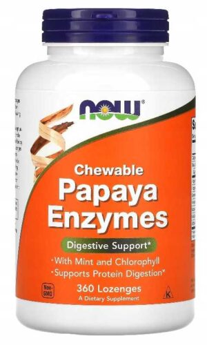 NOW Foods PAPAYA ENZYMES - 360 tabl ENZYMY Z PAPAI
