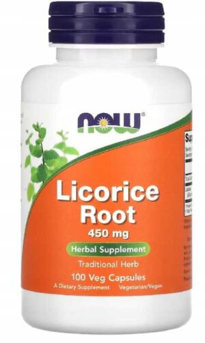 NOW FOODS LICORICE KORZEŃ LUKRECJI 100kap LUKRECJA