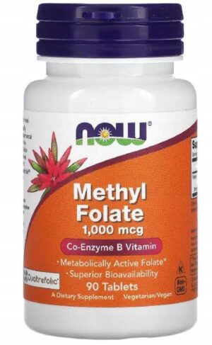 NOW Foods METHYL FOLATE 1000 mcg 90 tab FOLIANY