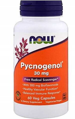 Now Foods, PYCNOGENOL 30 mg 60 kapsułek