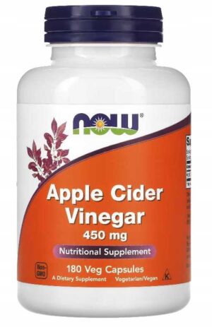NOW Foods APPLE CIDER VINEGAR 180kap OCET JABŁKOWY