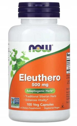 NOW Foods ELEUTHERO 500mg 100k ŻEŃ-SZEŃ SYBERYJSKI