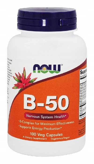 NOW FOODS, B-50 complex 100 kapsułek B kompleks