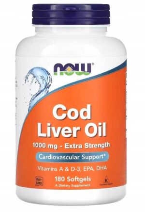 NOW Foods - TRAN w kapsułkach 1000 mg 180 kaps