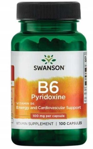 SWANSON - WITAMINA B6 100mg / 100 kaps B-6