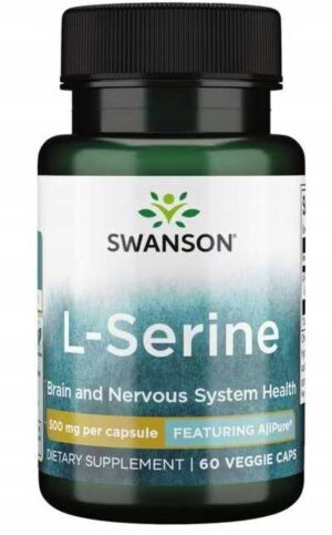 Swanson L-SERINE 500 mg 60 kapsułek L-SERYNA