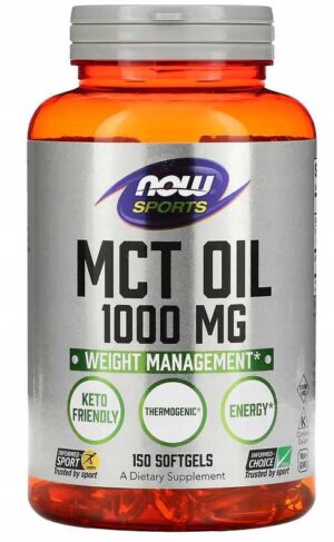 NOW FOODS - OLEJ MCT 1000mg 150 kapsułek żelowych