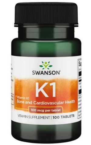 SWANSON - VITAMIN K1 100 mcg 100 tab - WITAMINA K1