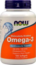 NOW FOODS OMEGA-3 / 180 EPA 120 DHA / 100 kapsułek