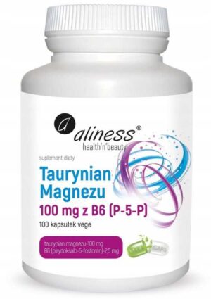 Aliness,Taurynian Magnezu 100 mg z B6 (P-5-P) 100k